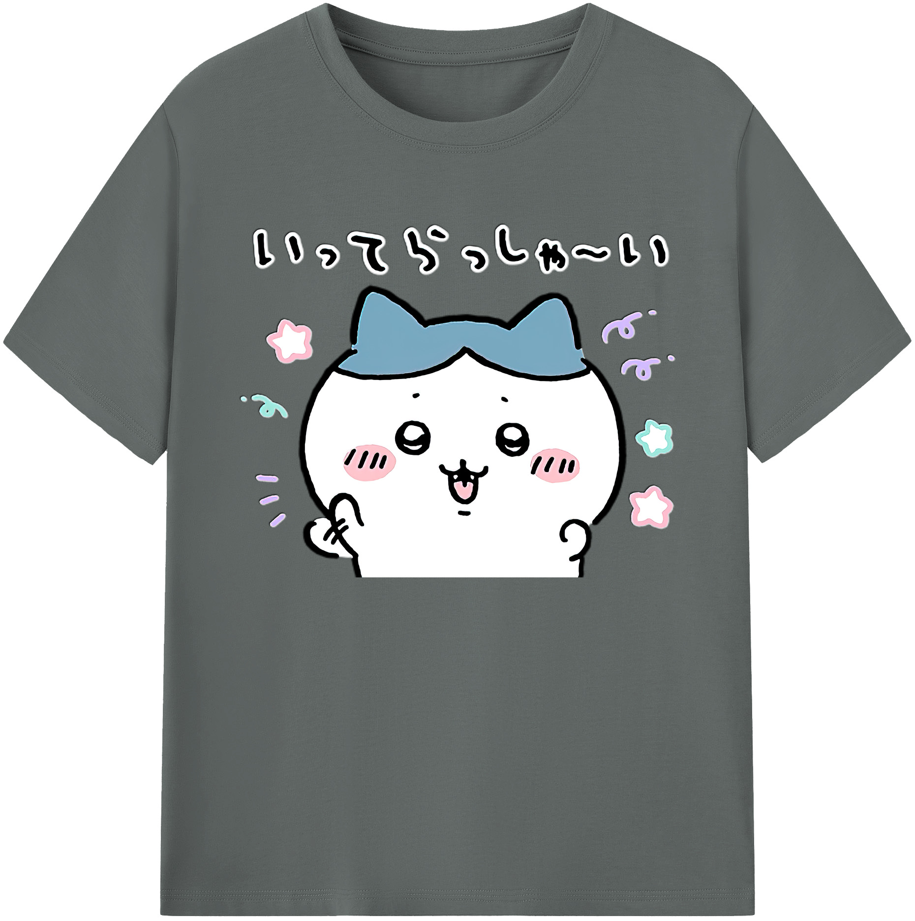 （画像用） ちいかわ ハチワレ Chii-kawa hachiware 綿100％ メンズ半袖Tシャツ｜肌触りやわらか＆通気性